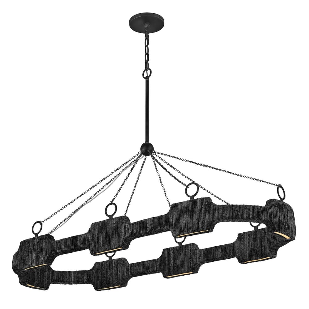 Raffi Linear Chandelier - Black