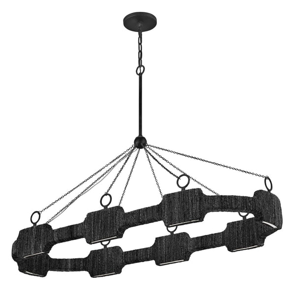 Raffi Linear Chandelier - Black