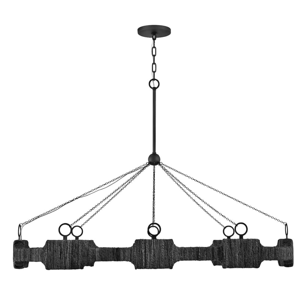 Raffi Linear Chandelier - Black