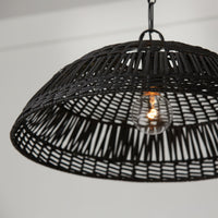 Naomi 1 Light Pendant - Small - Matte Black