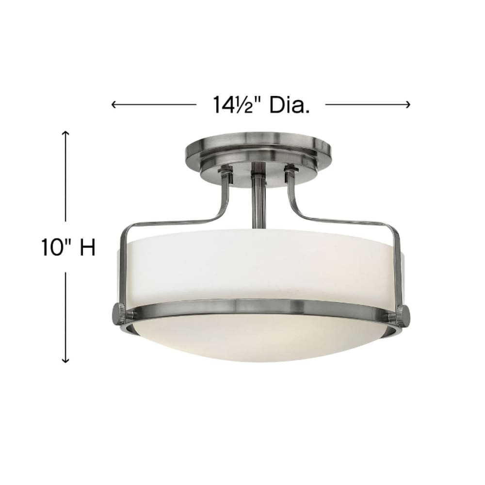 Harper 14.5" Semi-Flush Mount - Brushed Nickel