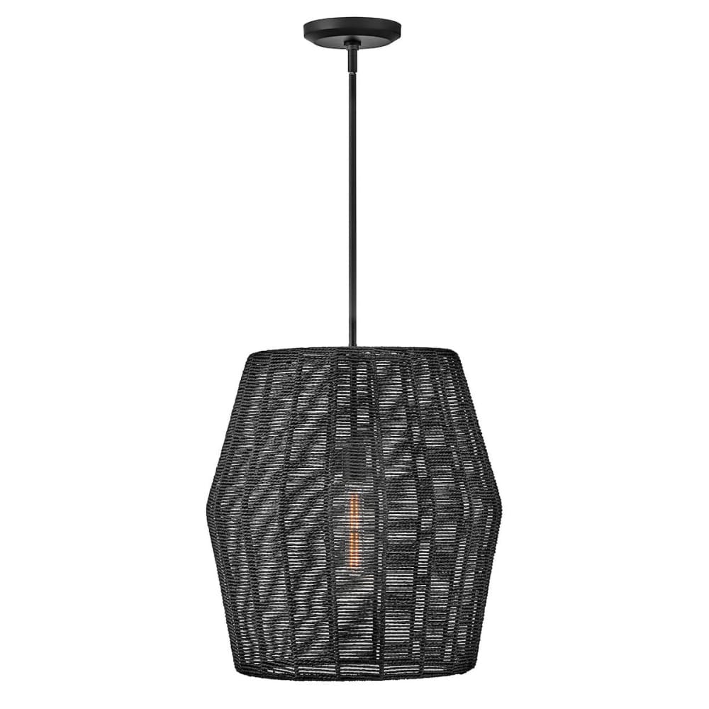Luca Large Woven Pendant - Black