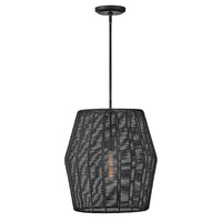 Luca Large Woven Pendant - Black
