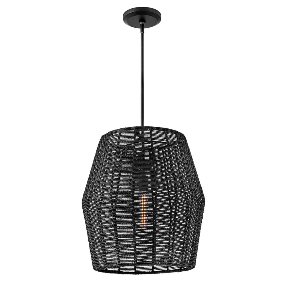 Luca Large Woven Pendant - Black