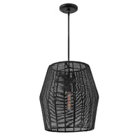Luca Large Woven Pendant - Black