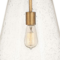 Vance 1 Light Pendant - Medium - Heritage Brass