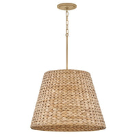 Seabrook Hand Woven Chandelier - Burnished Gold