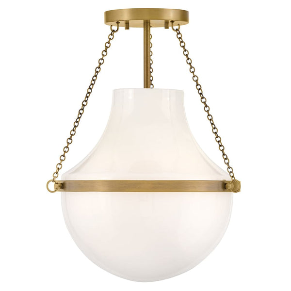 Collins Semi-Flush Mount - Brass