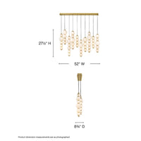 Trigo Multi Light Linear Chandelier