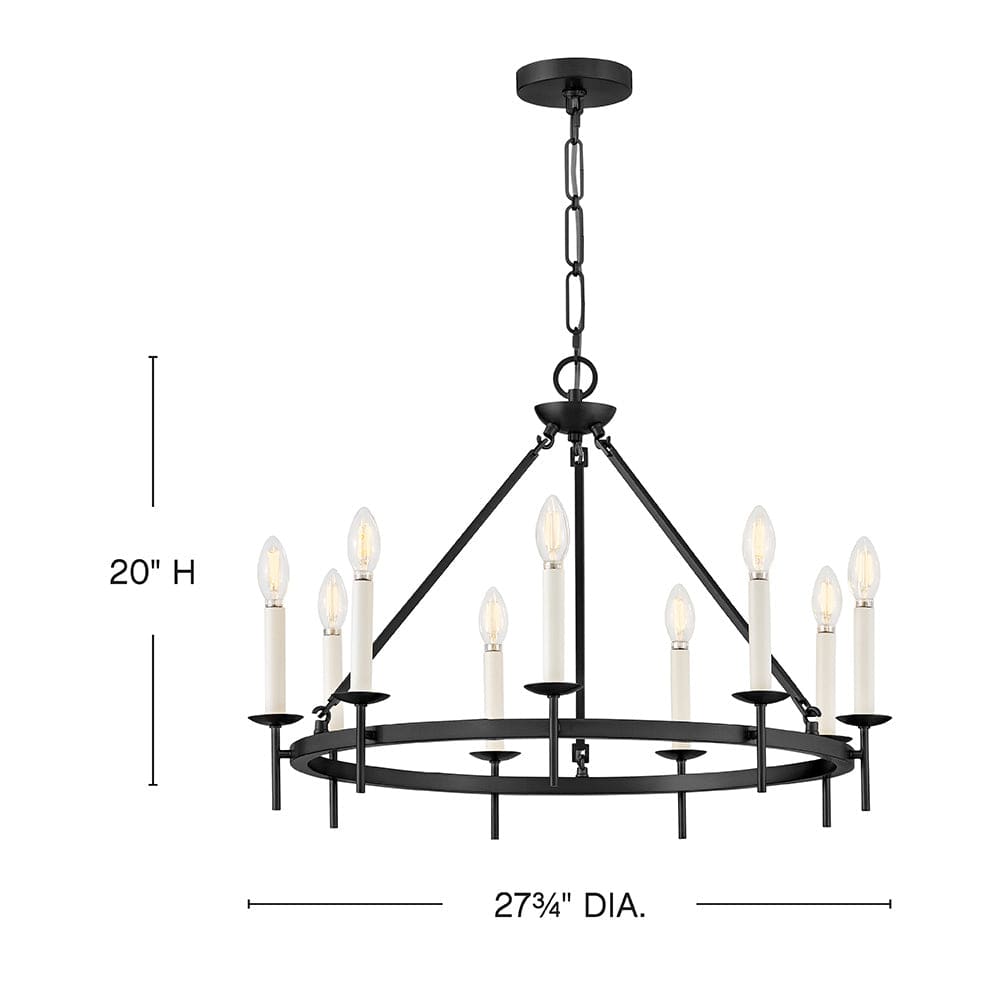 Copley Chandelier - Medium - Black