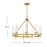 Copley Chandelier - Medium - Brass