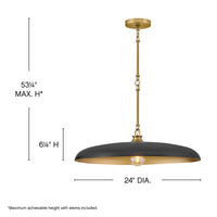 Sadie Dome Chandelier - Black
