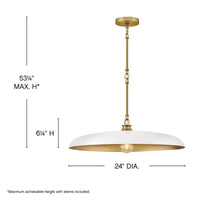 Sadie Dome Chandelier - White