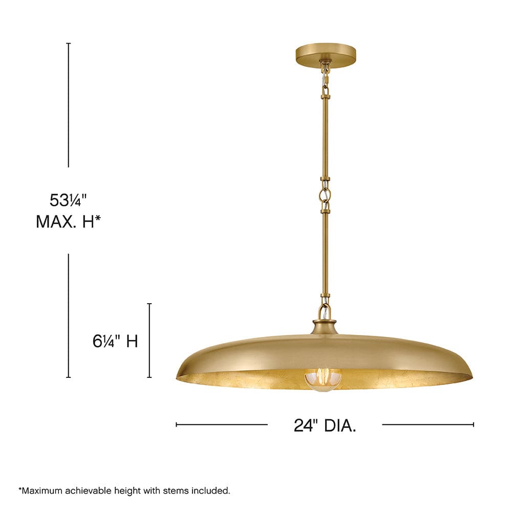 Sadie Dome Chandelier - Brass