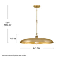Sadie Dome Chandelier - Brass