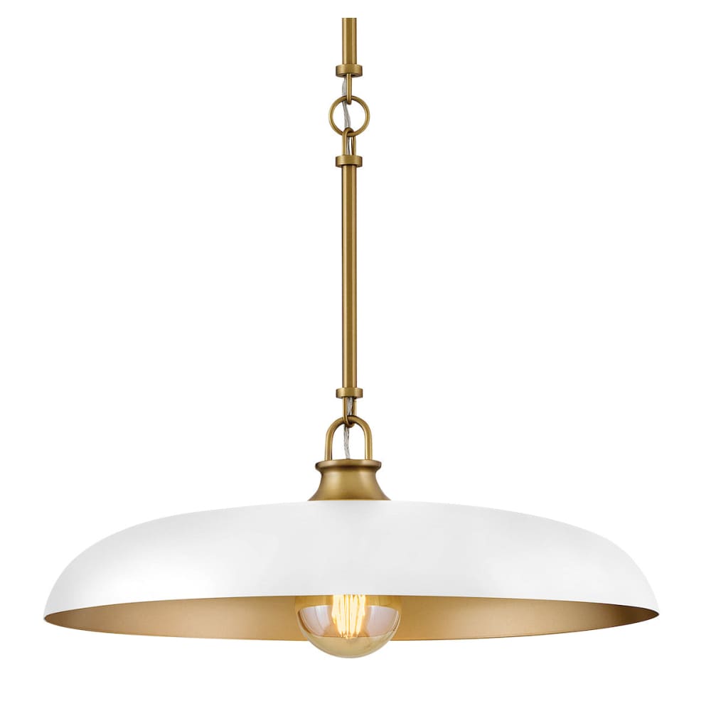 Sadie Dome Pendant - White