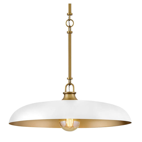 Sadie Dome Pendant - White