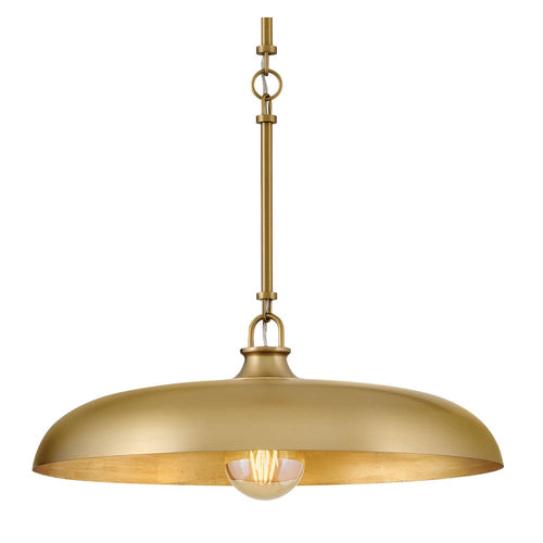 Sadie Dome Pendant - Brass