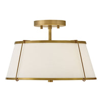 Clark Semi-Flush Mount - Brass
