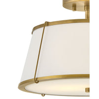 Clark Semi-Flush Mount - Brass