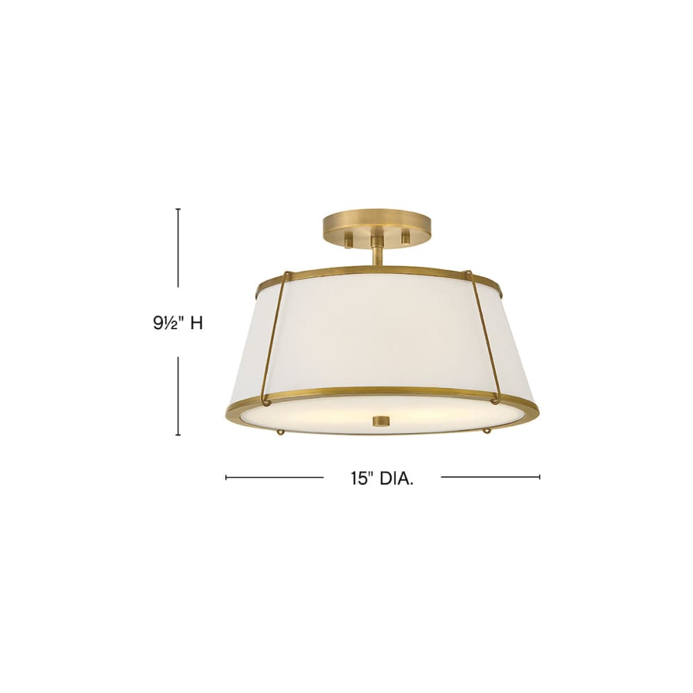 Clark Semi-Flush Mount - Brass