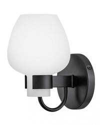 Sylvie 1 Light Wall Sconce - Black