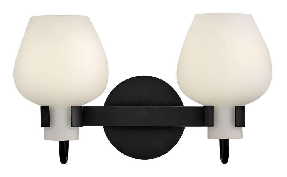 Sylvie 2 Light Vanity - Black