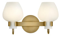 Sylvie 2 Light Vanity - Heritage Brass