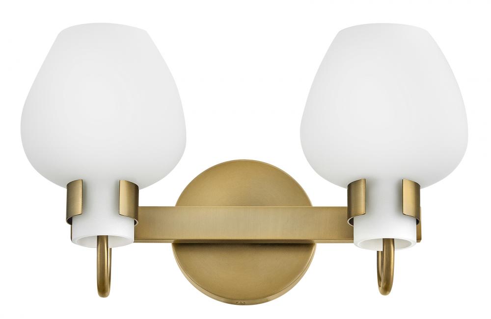 Sylvie 2 Light Vanity - Heritage Brass