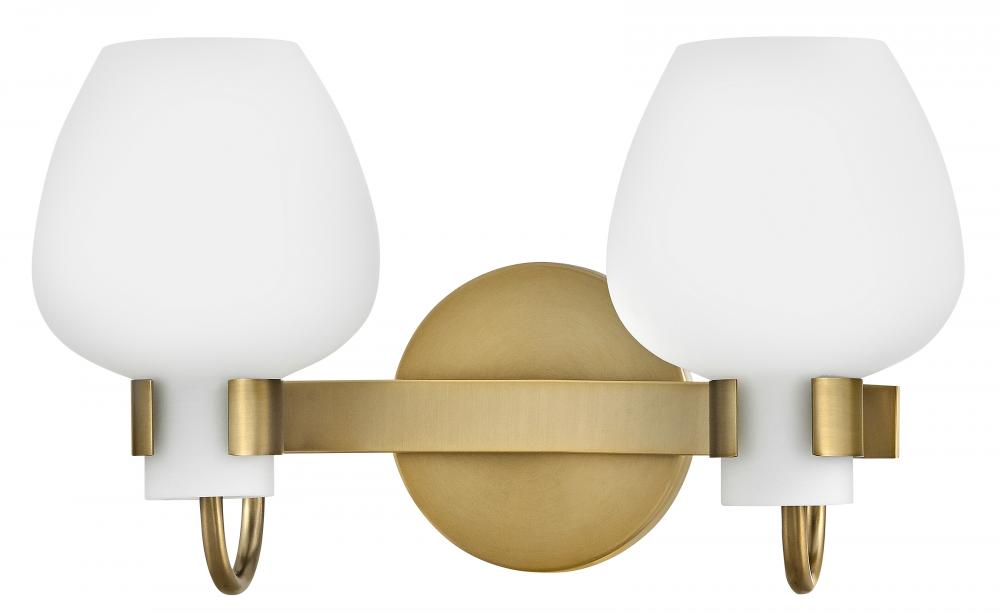 Sylvie 2 Light Vanity - Heritage Brass