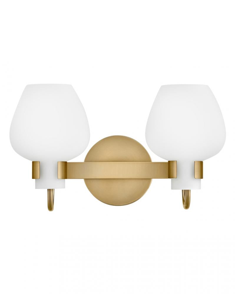 Sylvie 2 Light Vanity - Heritage Brass