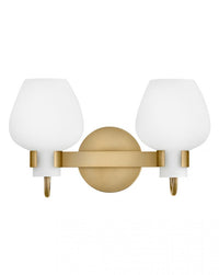 Sylvie 2 Light Vanity - Heritage Brass