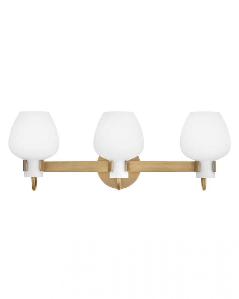 Sylvie 3 Light Vanity - Heritage Brass