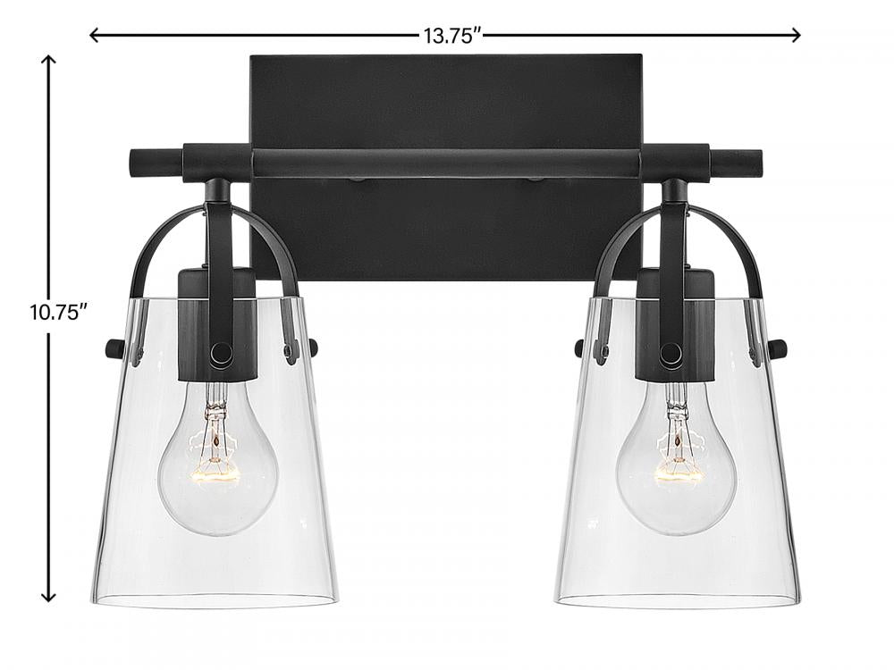 Foster 2 Light Vanity - Black