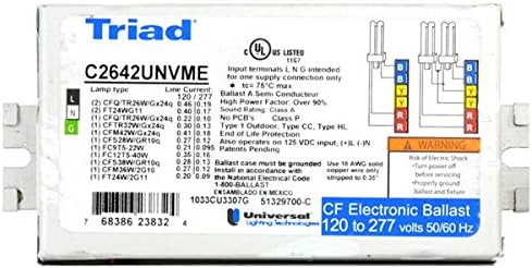 Universal C2642UNVME 120-277 Compact Fluorescent Electronic Ballast