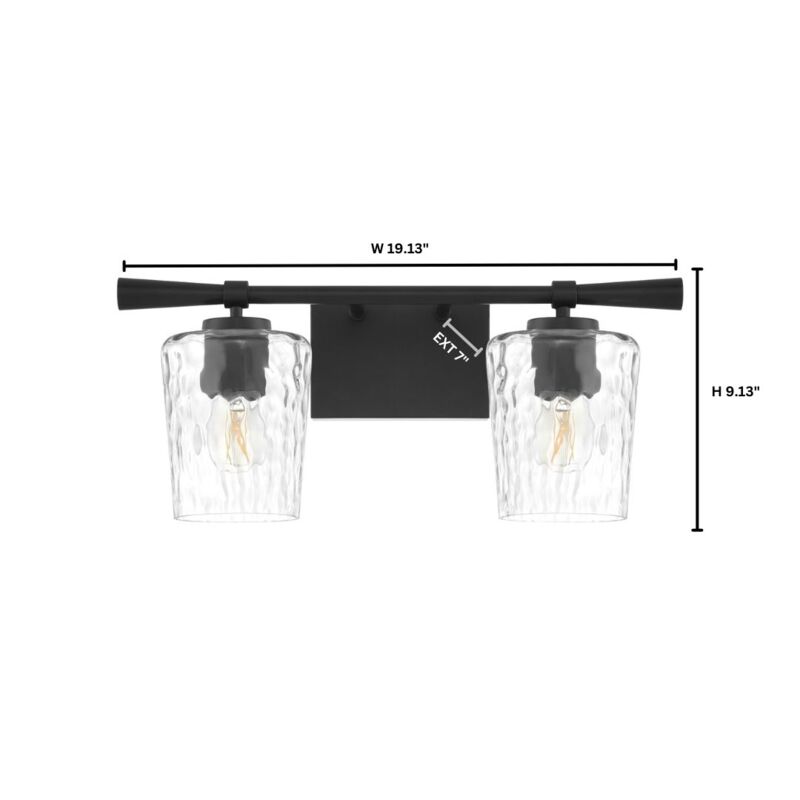 Goodwin 2 Light Vanity - Black