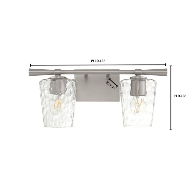 Goodwin 2 Light Vanity - Satin Nickel