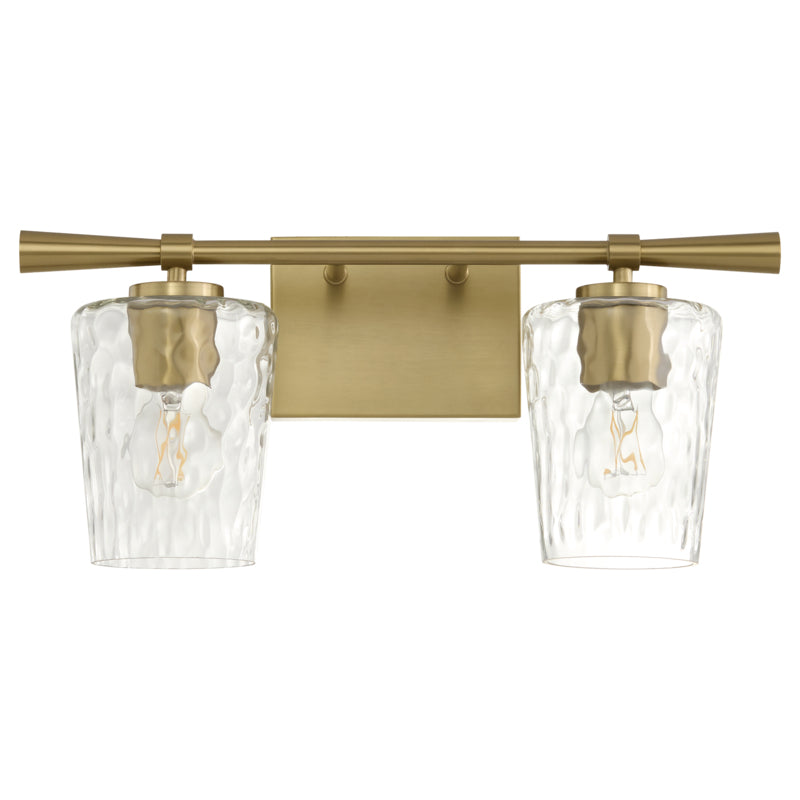 Goodwin 2 Light Vanity - Aged Brass
