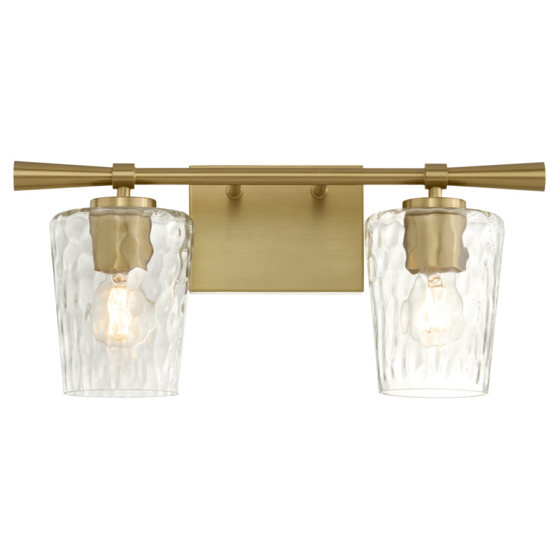 Goodwin 2 Light Vanity - Aged Brass