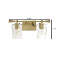 Goodwin 2 Light Vanity - Aged Brass