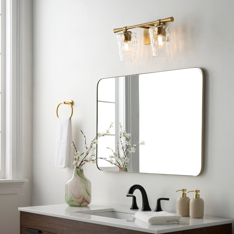 Goodwin 2 Light Vanity - Aged Brass