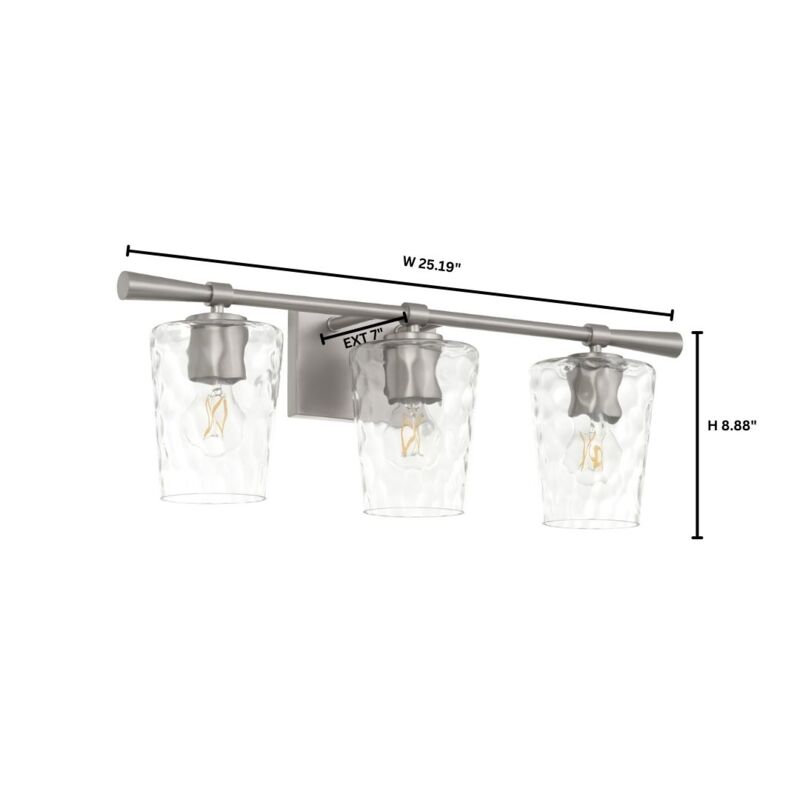 Goodwin 3 Light Vanity - Satin Nickel