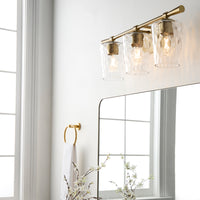 Goodwin 3 Light Vanity - Aged Brass