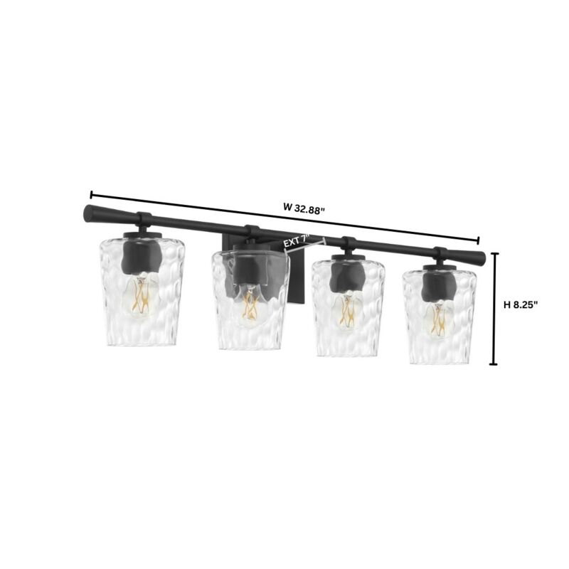Goodwin 4 Light Vanity - Black
