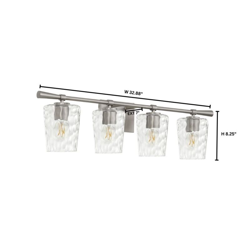 Goodwin 4 Light Vanity - Satin Nickel