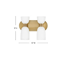 Tallulah 2 Light Vanity - Brass
