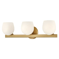 Mae 3 Light Vanity - Brass