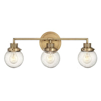 Poppy 3 Light Vanity - Heritage Brass