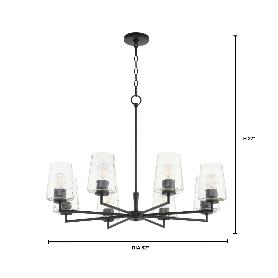 Goodwin 8 Light Chandelier - Black