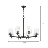Goodwin 8 Light Chandelier - Black